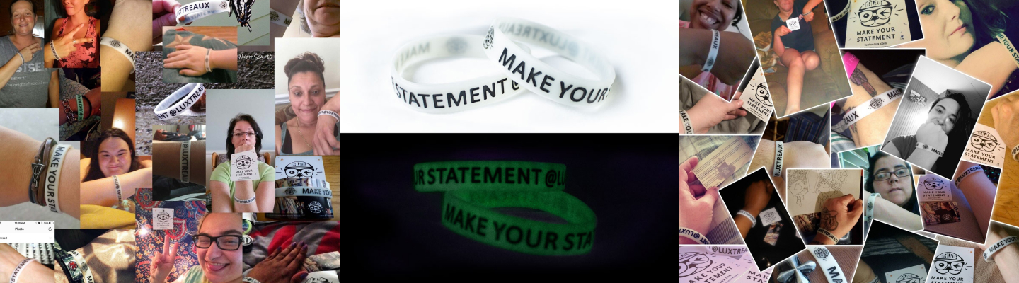 Glow in the dark Make Your Statement wristbands by Luxtreaux